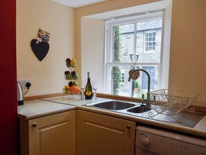 Dishwasher, high chair, cookware/dishes/utensils, freezer