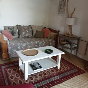 Fireplace, books
