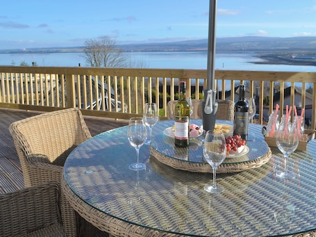 Outdoor dining. 5 bedroom accommodation in Craigton, near Inverness