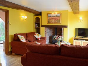 Fernseher, Kamin