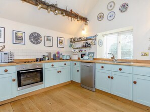 Dishwasher, high chair, cookware/dishes/utensils