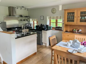 Dishwasher, high chair, cookware/dishes/utensils - 2 bedroom accommodation in Goose Green, Pulborough (Goose Green, Pulborough)