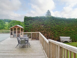 Outdoor dining - 3 bedroom accommodation in Hundred House, near Builth Wells (Hundred House, near Builth Wells)