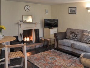 TV, fireplace - 2 bedroom accommodation in Kenton, near Exeter (Kenton, near Exeter)