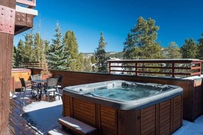 Terrace/patio - 2BR-2Bath, Private Hot Tub, Full Condo - Walk to Beaver Lifts & Town (Breckenridge)