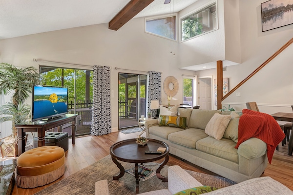 Smart TV, lareira, DVD player