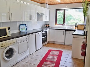 Dishwasher, high chair, cookware/dishes/utensils
