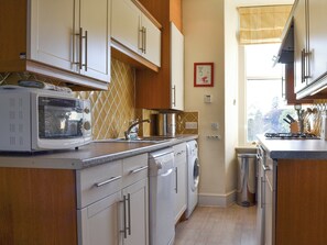 Dishwasher, high chair, cookware/dishes/utensils