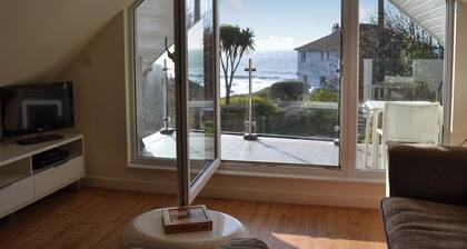 The lounge is a room with a view.