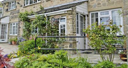 20 steps to entrance with handrail.