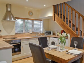 Dishwasher, high chair, cookware/dishes/utensils