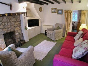 TV, fireplace - 3 bedroom accommodation in Puncknowle, near Bridport (Puncknowle, near Bridport)