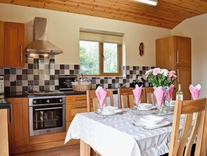 Fridge, microwave, dishwasher, high chair