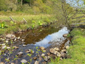 A small stream with rocks and vegetation. - 3 bedroom accommodation in Kilmichael Glassary, near Lochgilphead (Kilmichael Glassary, near Lochgilphead)