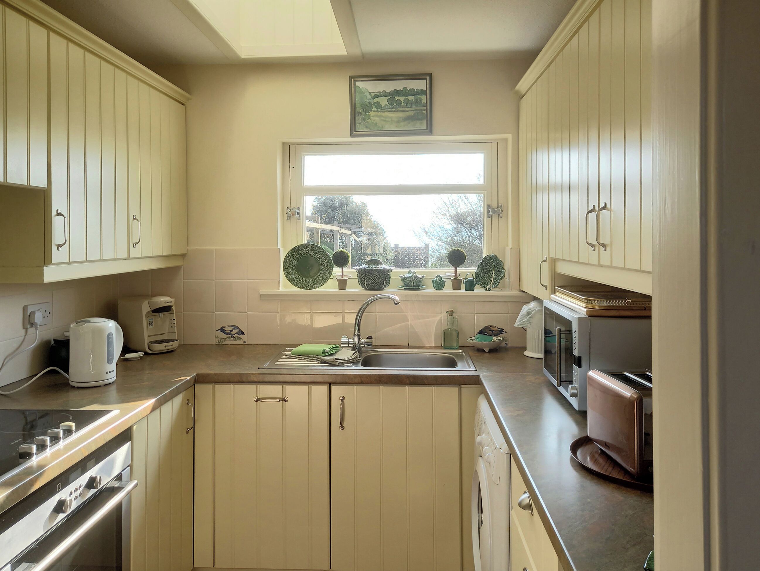 Dishwasher, high chair, cookware/dishes/utensils