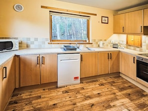 Dishwasher, high chair, cookware/dishes/utensils