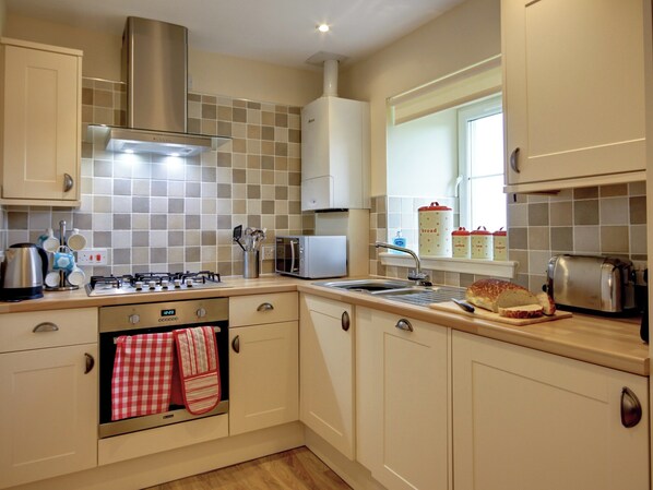 Dishwasher, high chair, cookware/dishes/utensils