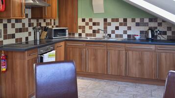 Dishwasher, highchair, cookware/dishes/utensils