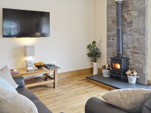 Fireplace - 2 bedroom accommodation in Rhostryfan, Caernarfon (Rhostryfan, Caernarfon)