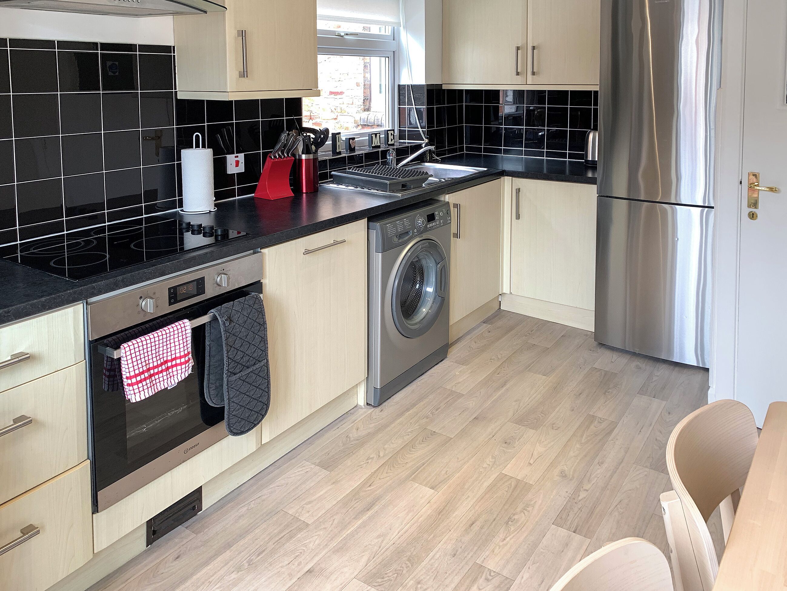 Dishwasher, high chair, freezer