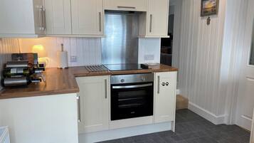 Fridge, microwave, dishwasher