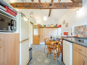 Dishwasher, high chair, cookware/dishes/utensils