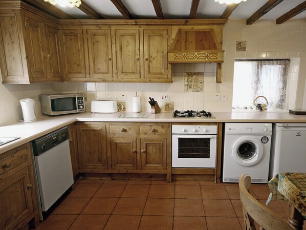 Dishwasher, highchair, cookware/dishes/utensils
