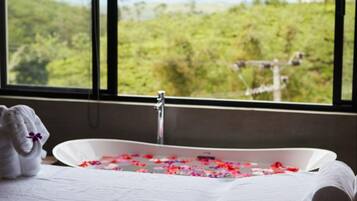 Indoor spa tub