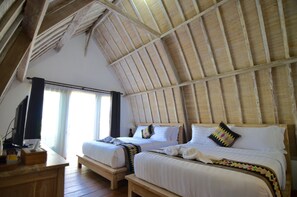 Family Double or Twin Room, 2 Double Beds | View from room