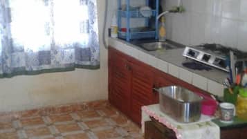 Apartment, 1 Bedroom | Private kitchen | Fridge, microwave, oven, stovetop
