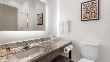Suite, 2 Queen Beds, Non Smoking, Refrigerator & Microwave | Bathroom | Free toiletries, hair dryer, towels, soap