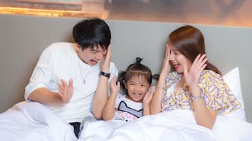 In-room safe, desk, soundproofing, free cots/infant beds