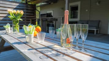 Baita, 3 camere da letto, sauna, vista giardino | Terrazza/patio