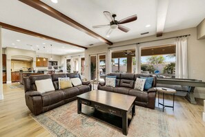 TV, fireplace, table tennis