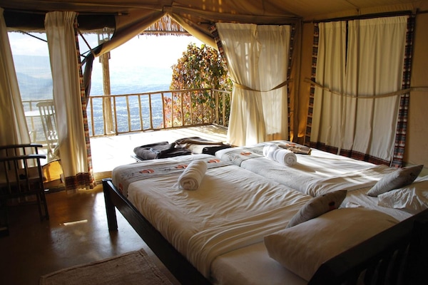 Premium bedding, down comforters, individually decorated