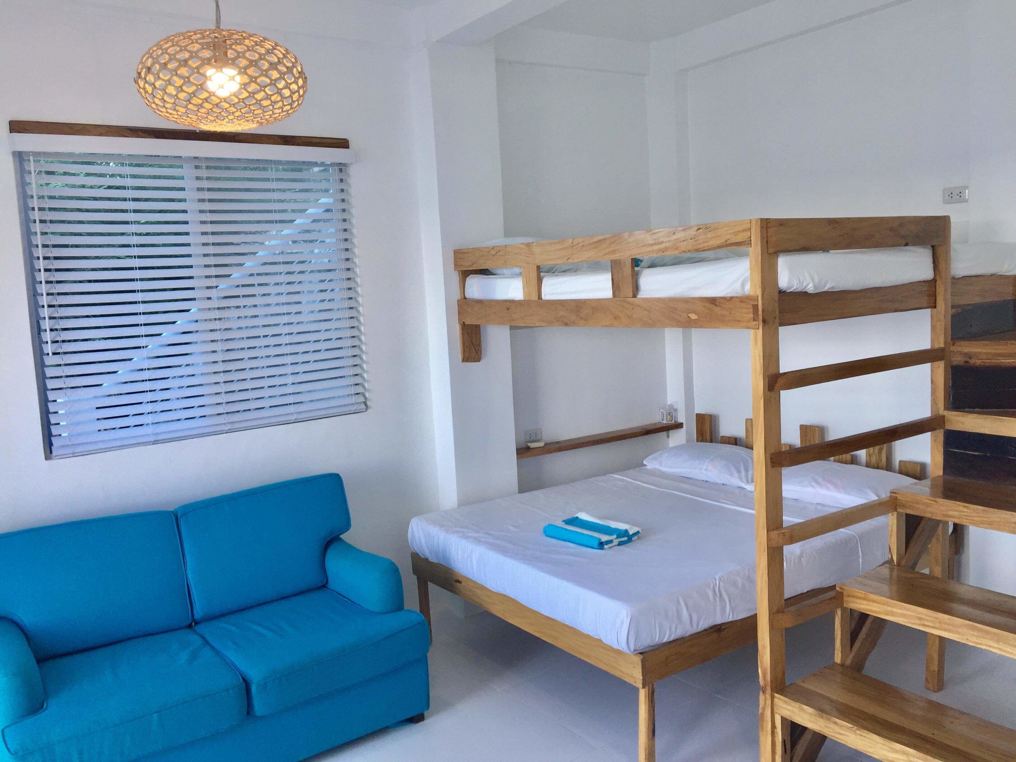 Blackout curtains, rollaway beds, bed sheets