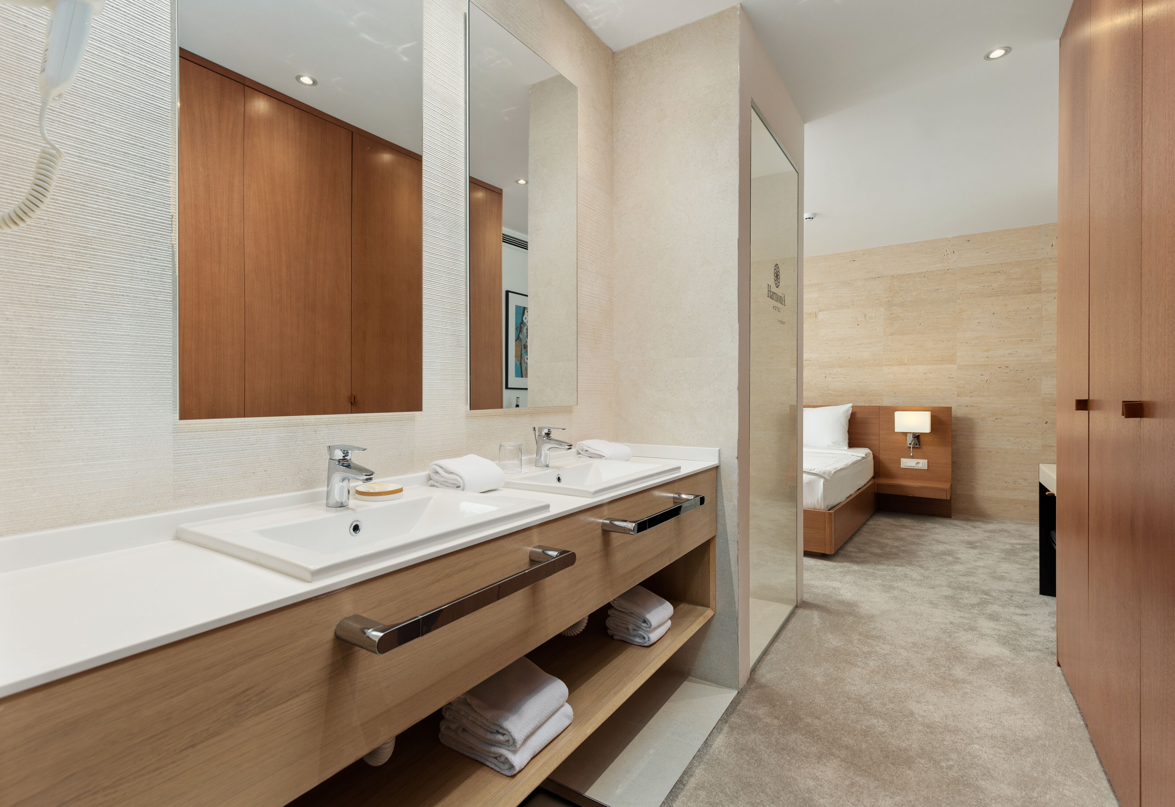 exclusive duplex suite | bathroom | shower, free toiletries, hair dryer, bathrobes