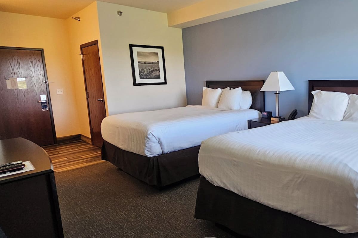 Room, 2 Queen Beds, Non Smoking | Premium bedding, pillowtop beds, desk, laptop workspace