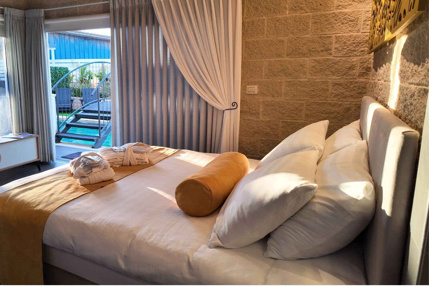 Luxury Suite, Multiple Beds, Non Smoking, Pool View | Premium bedding, memory-foam beds, free minibar, desk