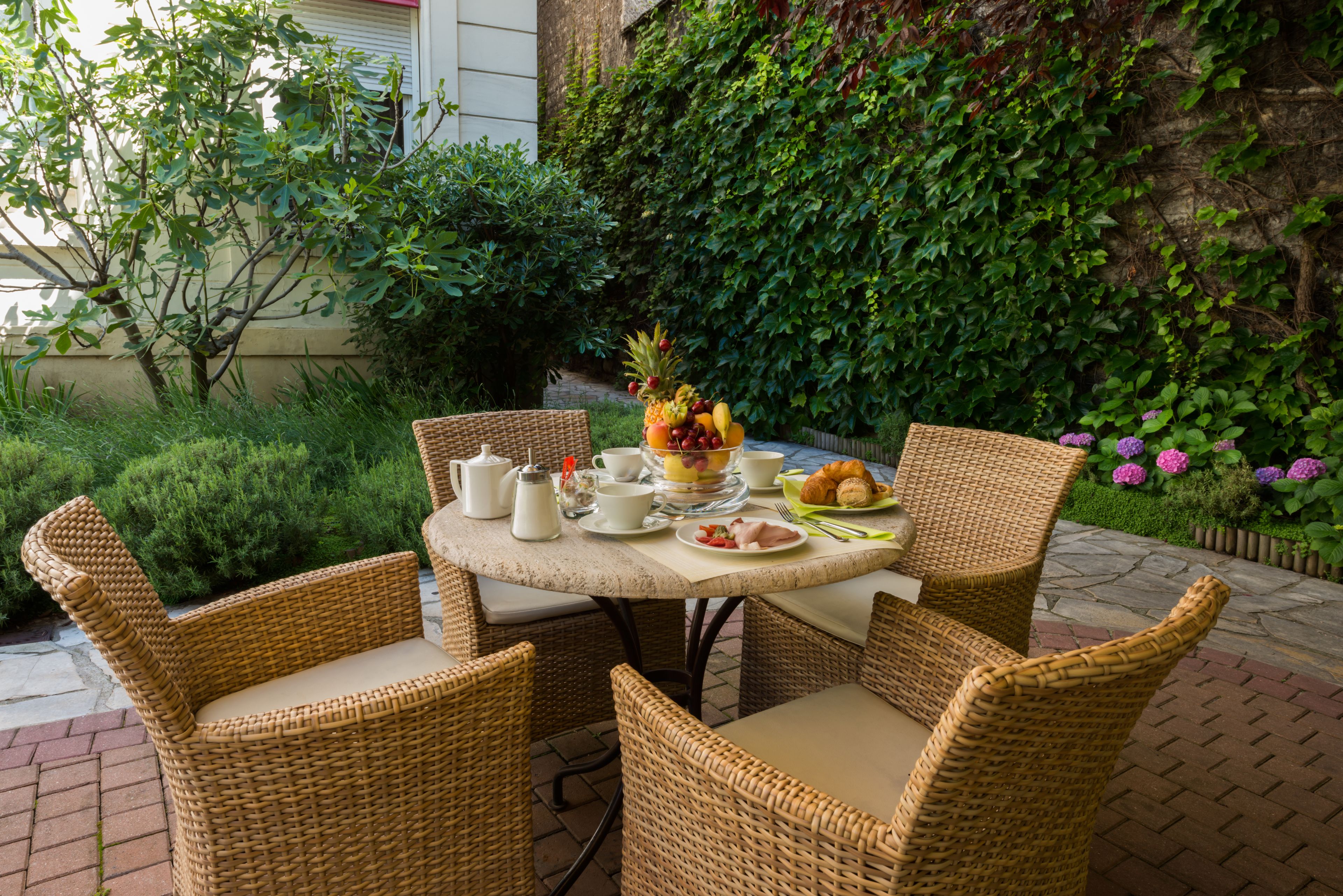 standard room, 2 single beds, garden view | view from room