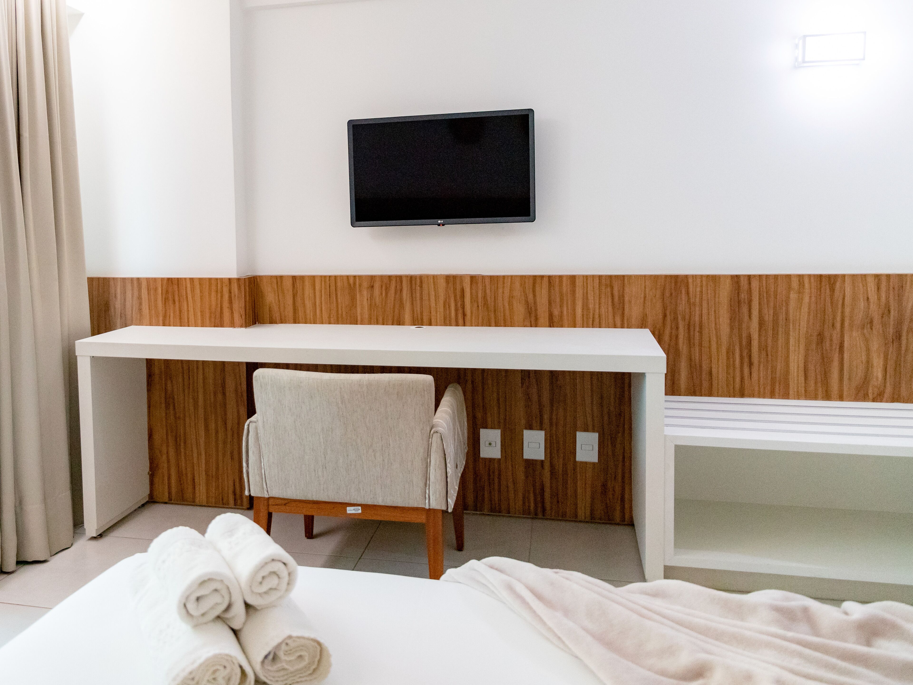 minibar, desk, blackout curtains, soundproofing