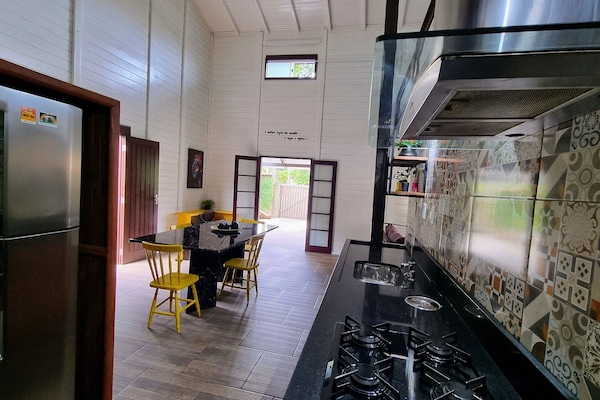 Family House, Kitchenette, Garden View | Private kitchen | Fridge, microwave, blender, cookware/dishes/utensils