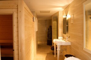Un sauna, masajes