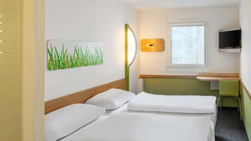 Skrivbord, gratis wi-fi och sängkläder