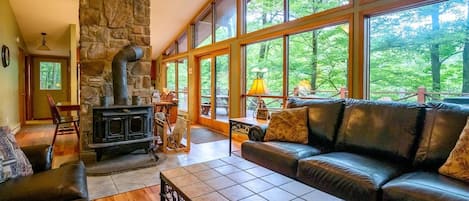 Fireplace, DVD player
