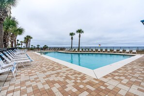 Indoor pool, a heated pool - Bluewater 1102 ~ In/Outdoor/Kiddie Pools, Hot Tub, Fitness Room + $400 in FREE Activities Daily (Orange Beach)