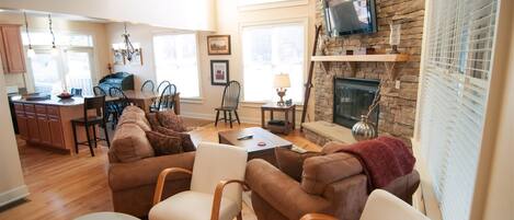 壁爐、DVD 播放機