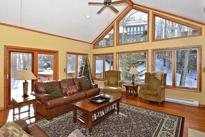 Fireplace, DVD player