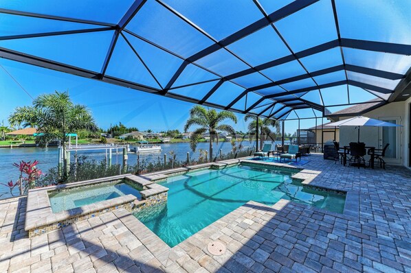 A heated pool