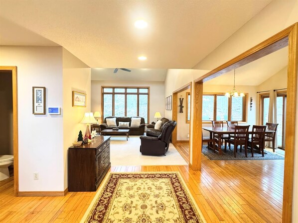 TV, fireplace, DVD player
